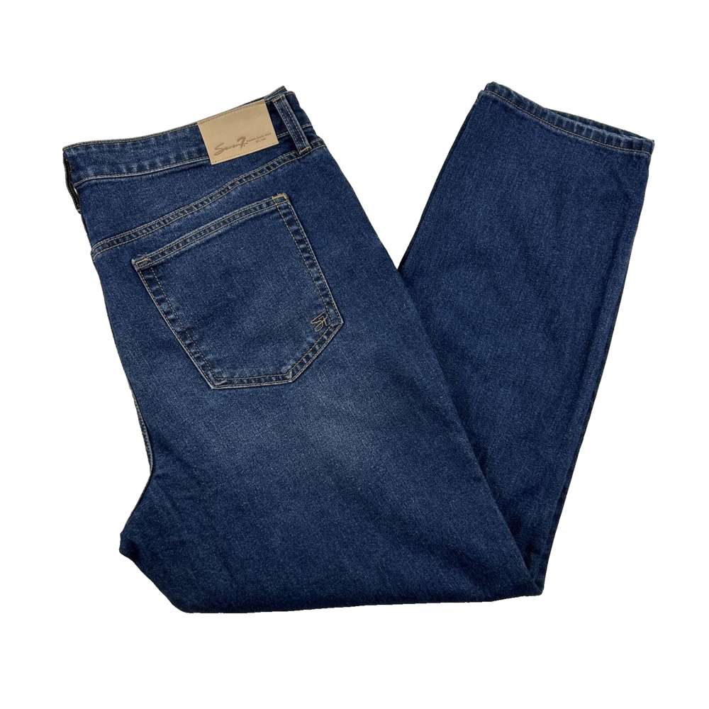 Seven7 Jeans Womens 16 Straight Leg Blue Denim Stretch Classic Fit Pants